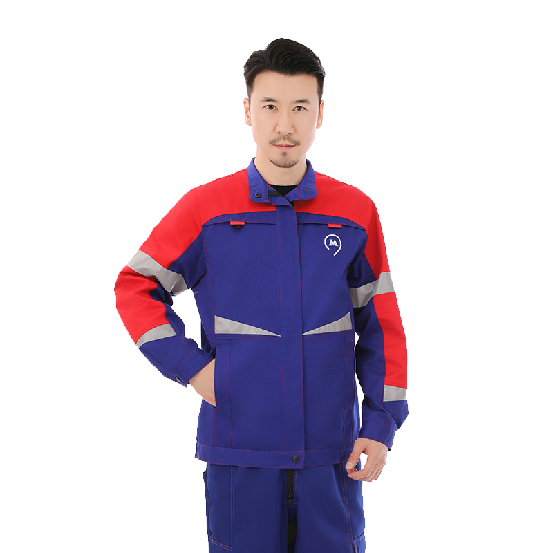盈通紡織春秋長(zhǎng)袖抗油拒水工作服定制男女同款工裝套裝