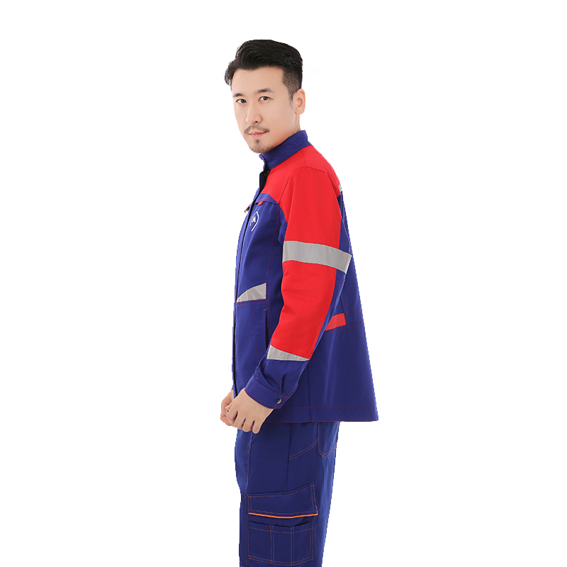 盈通紡織春秋長(zhǎng)袖抗油拒水工作服定制男女同款工裝套裝